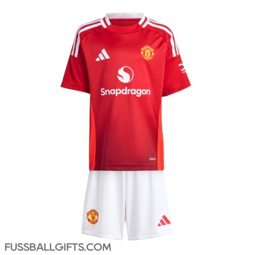 Manchester United Fußballbekleidung Heimtrikot Kinder 2024-25 Kurzarm (+ kurze hosen)